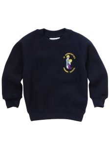 Navy Sweatshirt Crew Neck - With St Bernadettes RC PS Logo