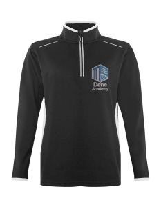 Black/White Sport Quarter Zip Jacket - Embroidered with Dene Academy logo