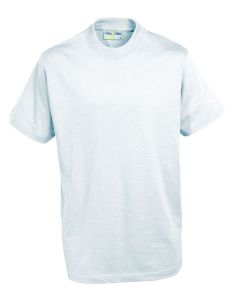 White PE T-shirt - No Logo - for Brancepeth Primary Academy