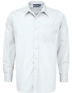 Boys Long Sleeve Shirts – Twin Pack – White