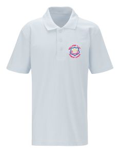 White Polo - Embroidered with Wallsend St Peters CofE Primary School Logo