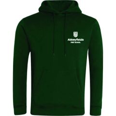 Bottle Green Hoody  - Embroidered With Abbeyfields First School Logo