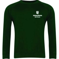 Bottle Green Sweatshirt - Embroidered Abbeyfields First School Logo