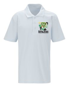 White Polo - Embroidered With Bailey Green Primary School Logo