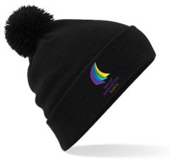 Knitted Pom Pom Hat - Embroidered with Bishop Barrington Academy Logo
