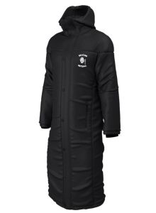 Black Bench Coat - Embroidered with Beacon Netball Club Logo