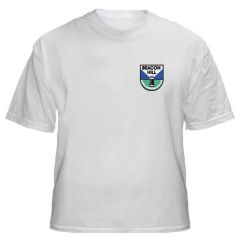 White PE T-Shirt (Crew Neck) - Embroidered With Beacon Hill School Logo