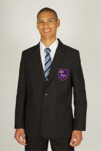 Black Blazer - Non Fitted - Embroidered with Belmont Community School logo