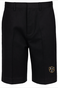 Boys Black Dress Shorts - Embroidered with Park View School Logo
