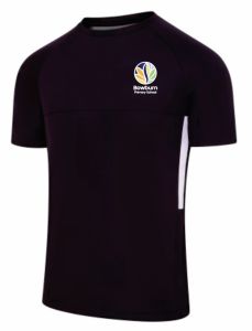 PE Top Navy/White - Embroidered with Bowburn Primary School logo