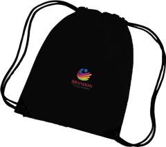BLACK PE Bag - Embroidered With Brandon Primary Academy Logo