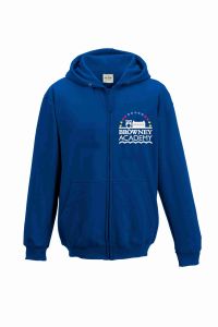 PE Zipped Hoodie - Embroidered With Browney Academy School Logo