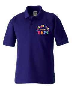 Purple Polo - Embroidered with Bedlington Station Primary School
