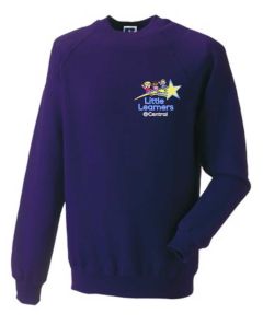 Purple Sweatshirt - Embroidered with Little Learners @ Central Primary School logo