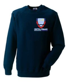 Navy Sweatshirt - Embroidered with Central Primary School logo
