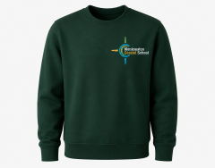 NEW 2026 Bottle Crew-Neck Sweatshirt - Embroidered with Monkseaton Coastal School Logo