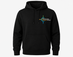 New 2026 Black PE Hoody - Embroidered With Monkseaton Coastal School Logo