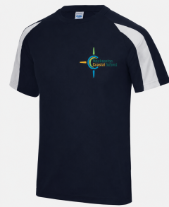 New 2026 Navy/White PE T-shirt- Embroidered With Monkseaton Coastal School Logo