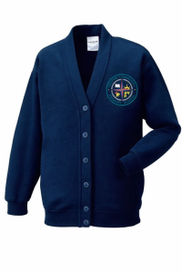 Navy Cardigan - embroidered with Western Primary School logo