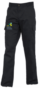 Black Ladies Cargo Trousers - Embroidered with UTC South Durham Logo