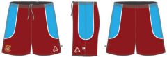 Sky + Maroon PE Shorts - Embroidered with Corbridge Middle School logo