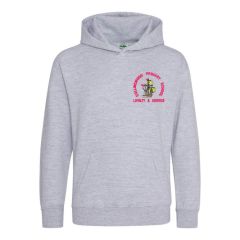 Over Head Hoodie (JH001) Heather Grey - Embroidered with Collingwood Primary School Logo