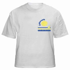 White PE T-Shirt - Embroidered with Cullercoats Primary School Logo