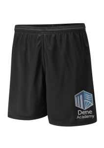 Black Sports Shorts - Embroidered with Dene Academy logo
