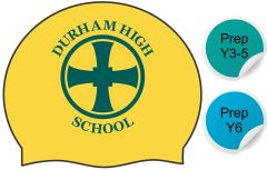 Heath - Yellow Swimming Hat - with Durham High School Logo