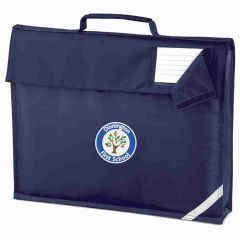 Navy Book Bag - Embroidered With Dinnington First School Logo