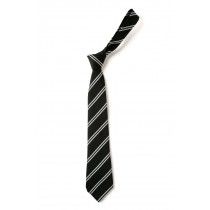 Year 7 to 11 - Black/White Double Stripped Tie