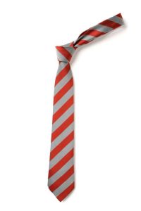 Red/White Clip-on School Tie (KS3) 16"