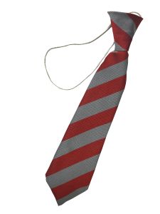 Red/Silver Elastic School Tie for Christ's College, Sunderland (Essential for male students in Reception-Year 1 only)