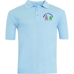Sky Polo Shirt - Embroidered With Ellingham Primary School Logo