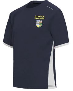 PE Essentials Short Sleeve Training Tee - Embroidered with Ellington Primary School Logo
