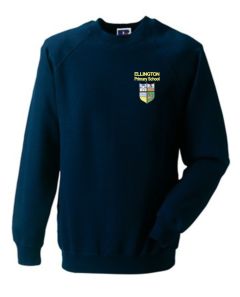 Navy Sweatshirt - Embroidered with Ellington Primary School Logo