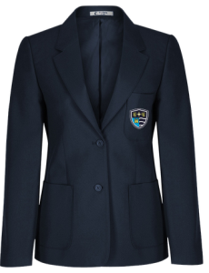Navy Girls Contemporary Blazer (AGB) - Embroidered with Teesdale School Logo (New for 2025)