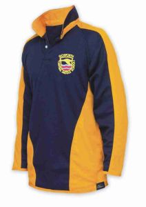 Navy/Amber Rugby Top - Embroidered with Gosforth Central Middle School logo