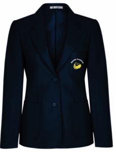 Navy Girls Contemporary Blazer (AGB) - Embroidered with Harton Academy Logo (New for 2025)