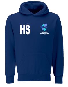 Navy PE Hoody embroidered with Holystone Primary School Logo
