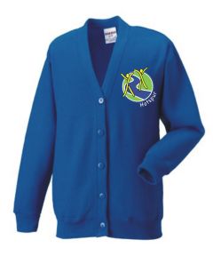 Royal Sweat Cardigan - Embroidered With Hotspur Primary School Logo