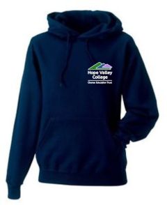 Navy Hoody - Embroidered with Hope Valley College logo