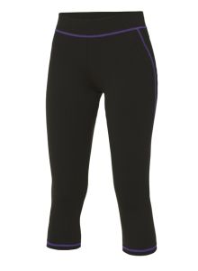 Black + Purple Sports Capri Leggings - For Belmont School (Optional)