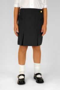 Black Junior Twin Pleat Skirt (JGKS) - Embroidered with Parkside Academy Logo (ONLY SCHOOL APPROVED SKIRT)