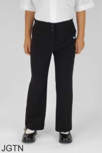 Junior Girls Black Trousers (JGTN) - Embroidered with George Stephenson High School Logo (While stocks last)