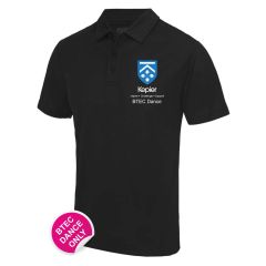Boys Black BTEC Dance Only Polo - Embroidered with Kepier School Logo
