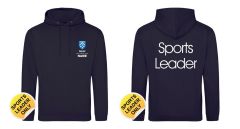 Navy "Sports Leader" Hoodie - Embroidered with Kepier School Logo