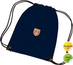 Navy PE Bag - Embroidered With Kings Priory School Logo