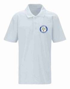 White Polo - Embroidered With Dinnington First School Logo