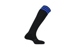 Black/Sky 3 stripe Sports Socks for Longbenton High School